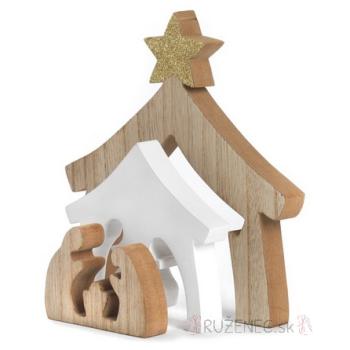 Betlehem fából - 15 x14cm