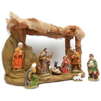 Betlehem LED világítással - 20x25x10cm - zenével