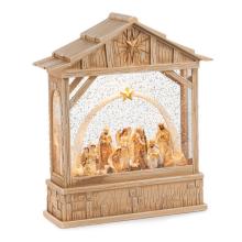 Betlehem LED világítással - 25x21x7cm - zenével