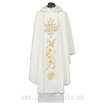 Fehér hímzett miseruha IHS + mintával