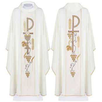 Fehér hímzett miseruha - 001