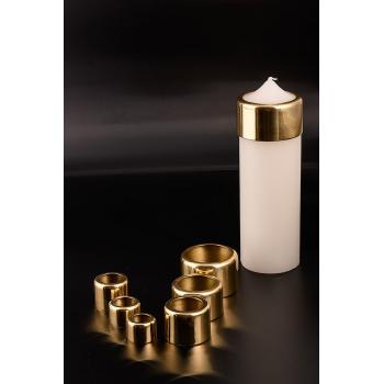 Cseppfogó gyertyagyűrű - 7 cm - sárgaréz