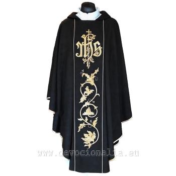 Fekete hímzett miseruha IHS + mintával