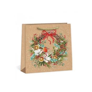 Ajándéktáska - karácsonyi - 240 x 240mm