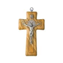 Olivafa kereszt 12cm - Szent Benedek