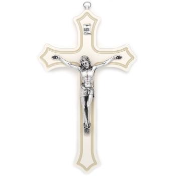 Fa kereszt 25cm - fehér