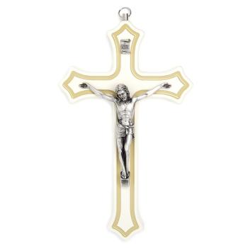 Fa kereszt 20cm - fehér