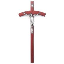 Fa kereszt 23cm - bordó