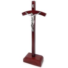 Talpas fa feszület 25cm - bordó