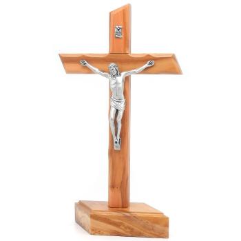 Talpas fa feszület 23cm - olivafa
