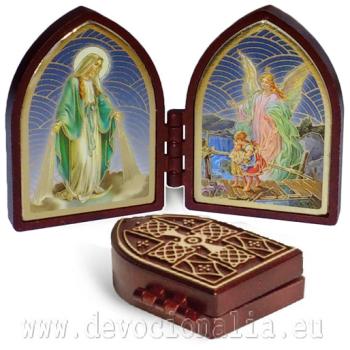 Mini oltár 8x4cm - Mária+Angyal