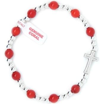 Rózsafüzér karkötő - Korall