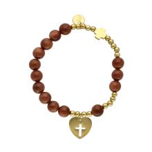 Exkluzív rózsafüzér karkötő - goldstone
