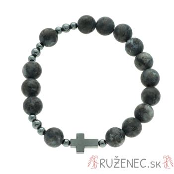 Exkluzív rózsafüzér karkötő - Labradorit gyöngyök