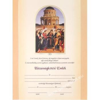 Házasságkötési emléklap - 18x24cm - FIO-031