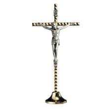 Talpas fém feszület 13 cm - aranyszín