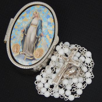 Rózsafüzér  fémdobozban - elsőáldozásra