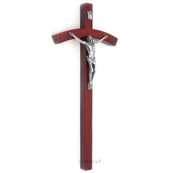 Fa kereszt 23cm - bordó 