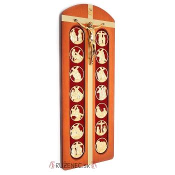 Keresztúti faplakett 28x11cm