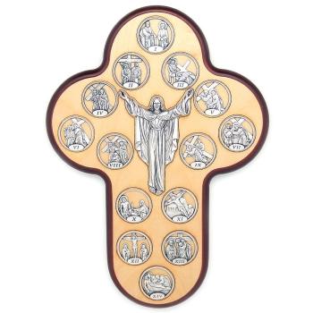 Keresztúti faplakett 25x18cm