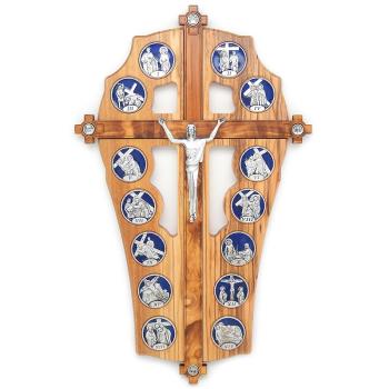 Keresztúti faplakett 31x19cm