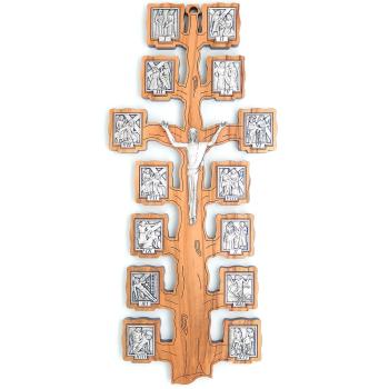 Keresztúti faplakett 32x14cm