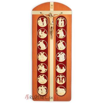 Keresztúti faplakett 28x11cm