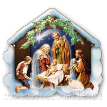 Karácsonyi 3D hűtőmágnes - Betlehem