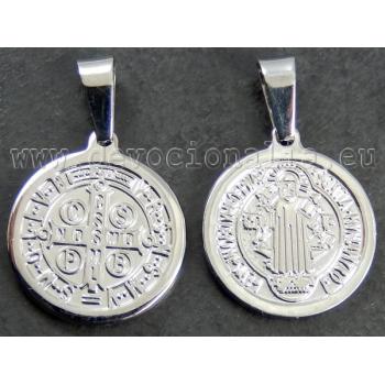 Szent Benedek érem lánccal - nemesacélból