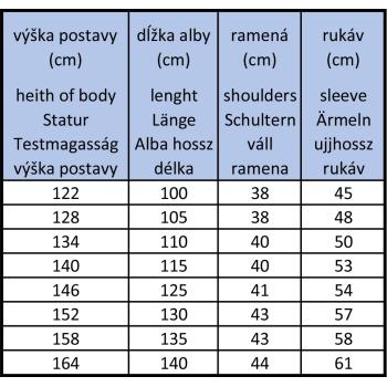 Ministráns ruha - alba - galléros