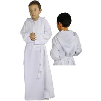Ministráns ruha - alba - kapucnis
