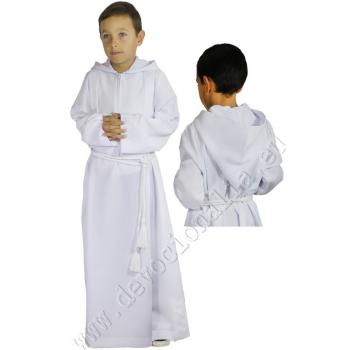 Ministráns ruha - alba - kapucnis