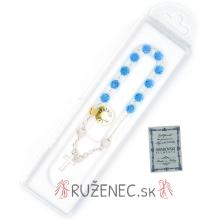 Rózsafüzér karkötő - Swarovski - kék 6mm
