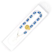 Rózsafüzér karkötő - Swarovski - kék