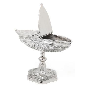 Tömjéntartó - nikkelezett 18cm