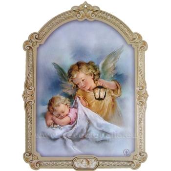 Fa plakett - 17x23cm - Angyal