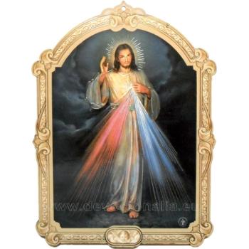 Fa plakett - 17x23cm - Irgalmas Jézus