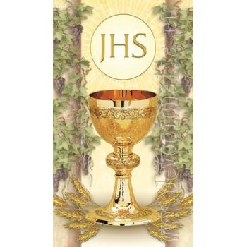 Aranyozott imakép - Oltáriszentség - 6.5x10.5cm