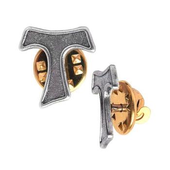 Kitűző - Tau kereszt - 1.8cm 