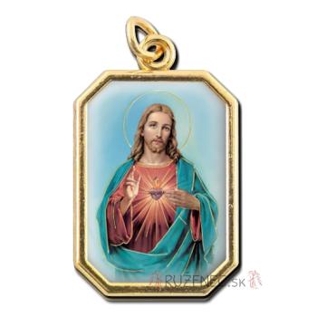 Aranyszín - Jézus Szíve - érem