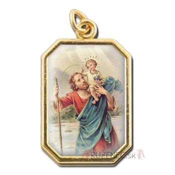 Aranyszín - Szent Kristóf - érem