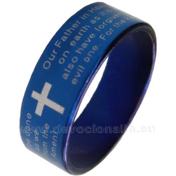 Keresztény gyűrű - Miatyánk - kék
