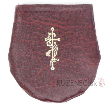 Rózsafüzértartó tasak - bordó