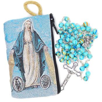 Rózsafüzér szövött tasakban - Maria T