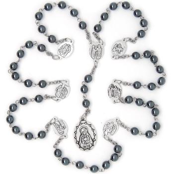 Fájdalmas rózsafüzér 7x7 - hematit golyók