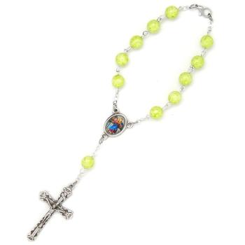 Autós rózsafüzér - zöld 