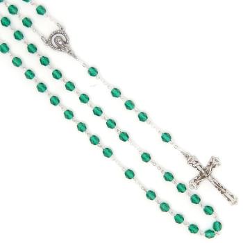 Rózsafüzér - 6mm zöld kristály