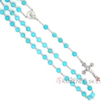 Rózsafüzér - Türkiz - 8mm