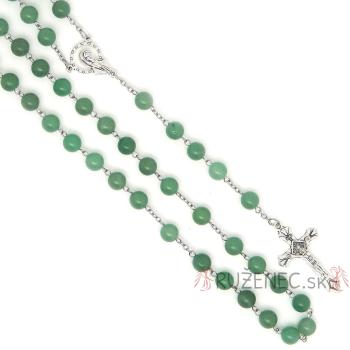 Rózsafüzér - zöld jadeit - 8mm