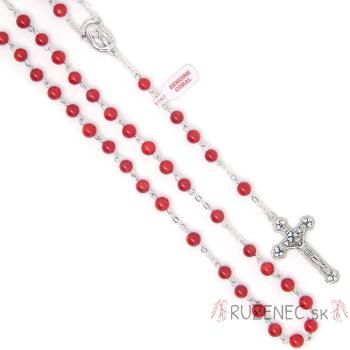 Rózsafüzér - Korall - 6mm